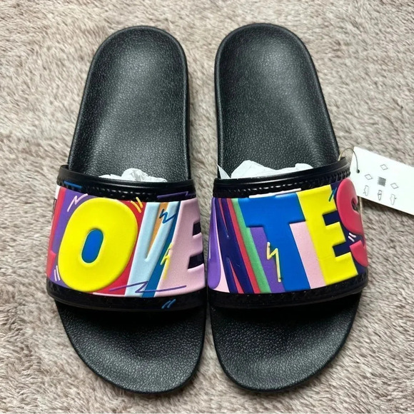 Adidas Men Adilette Pride Slide Sandals Black New With Tags - Picture 9 of 12